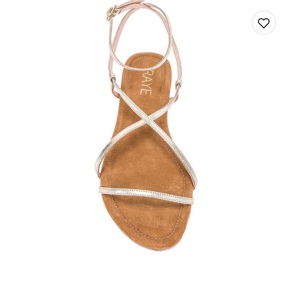 Raye gold flat sandals size 6.5